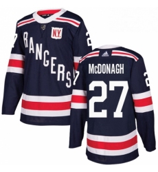 Mens Adidas New York Rangers 27 Ryan McDonagh Authentic Navy Blue 2018 Winter Classic NHL Jersey 