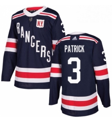 Mens Adidas New York Rangers 3 James Patrick Authentic Navy Blue 2018 Winter Classic NHL Jersey 