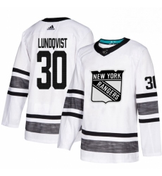 Mens Adidas New York Rangers 30 Henrik Lundqvist White 2019 All Star Game Parley Authentic Stitched NHL Jersey 