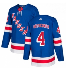 Mens Adidas New York Rangers 4 Ron Greschner Authentic Royal Blue Home NHL Jersey 