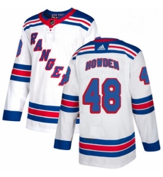 Mens Adidas New York Rangers 48 Brett Howden Authentic White Away NHL Jersey 