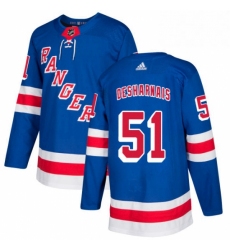 Mens Adidas New York Rangers 51 David Desharnais Premier Royal Blue Home NHL Jersey 