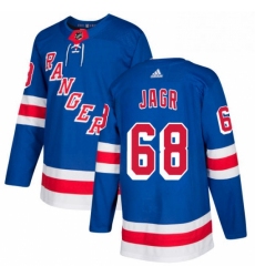 Mens Adidas New York Rangers 68 Jaromir Jagr Authentic Royal Blue Home NHL Jersey 