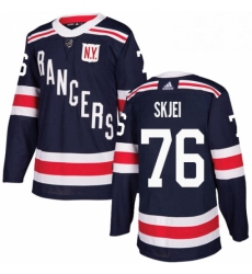 Mens Adidas New York Rangers 76 Brady Skjei Authentic Navy Blue 2018 Winter Classic NHL Jersey 