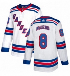 Mens Adidas New York Rangers 8 Cody McLeod Authentic White Away NHL Jersey 