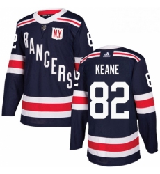 Mens Adidas New York Rangers 82 Joey Keane Authentic Navy Blue 2018 Winter Classic NHL Jersey 