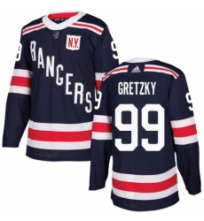 Mens Adidas New York Rangers 99 Wayne Gretzky Authentic Navy Blue 2018 Winter Classic NHL Jersey 