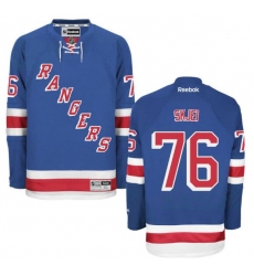 Mens Brady Skjei New York Rangers #76  Royal Blue Home Reebok Jersey