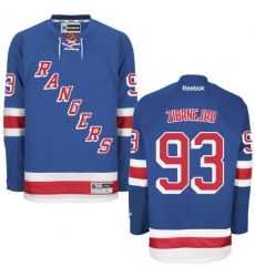 Mens Mika Zibanejad New York Rangers #93 Authentic Royal Blue Home Reebok Jersey
