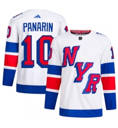 Men's New York Rangers #10 Artemi Panarin White 2024 Stadium Series Stitched Jersey