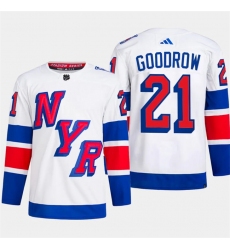 Men's New York Rangers #21 Barclay Goodrow White 2024 Stadium Series Stitched Jersey