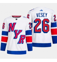 Men's New York Rangers #26 Jimmy Vesey White 2024 Stadium Series Stitched Jersey