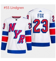 Men's New York Rangers #55 Ryan Lindgren White 2024 Stadium Series Stitched Jerseys