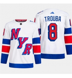 Men's New York Rangers #8 Jacob Trouba White 2024 Stadium Series Stitched Jersey