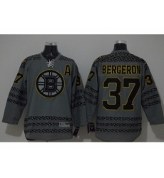 NHL Boston Bruins #37 Patrice Bergeron Charcoal Cross Check Fashion jerseys