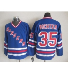 NHL New York Rangers #35 richter blue jerseys(New vintage retro)