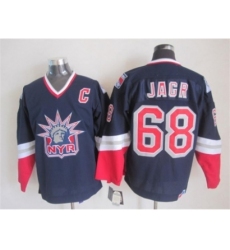 NHL New York Rangers #68 Jagr Dark blue jerseys[Retro Former head]