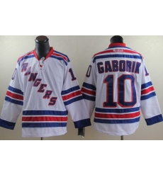 New York Rangers 10 Marian Gaborik White NHL Jerseys
