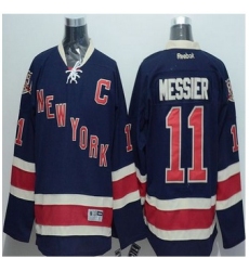 New York Rangers #11 Mark Messier Dark Blue Third Stitched NHL Jersey