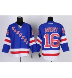 New York Rangers 16 Sean Avery Blue NHL Jerseys