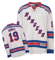 New York Rangers 19# Scott Gomez Premier Road white Jersey