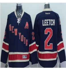 New York Rangers #2 Brian Leetch Dark Blue Third Stitched NHL Jersey