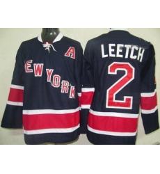 New York Rangers #2 Leetch Blue hockey 85th jerseys
