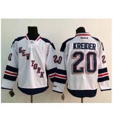 New York Rangers #20 Chris Kreider White 2014 Stadium Series Stitched NHL Jersey