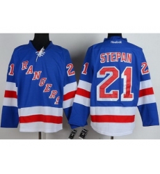 New York Rangers 21 Derek Stepan Blue NHL Jerseys