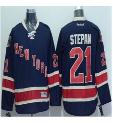 New York Rangers #21 Derek Stepan Navy Blue Alternate Stitched NHL Jersey