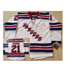 New York Rangers 21 Derek Stepan White NHL Jerseys