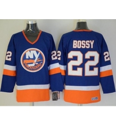 New York Rangers #22 Mike Bossy Baby Blue CCM Throwback Stitched NHL Jersey