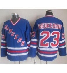 New York Rangers #23 Jeff Beukeboom Blue CCM Heroes Of Hockey Alumni Stitched NHL Jersey