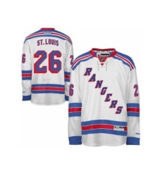 New York Rangers 26 Martin St. Louis White Hockey NHL Jerseys