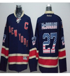 New York Rangers #27 Ryan McDonagh Navy Blue USA Flag Fashion Stitched NHL Jersey