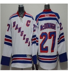 New York Rangers #27 Ryan McDonagh White Road Stitched NHL Jersey