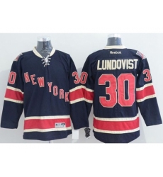 New York Rangers #30 Henrik Lundqvist Stitched Dark Blue 85TH Third NHL Jersey