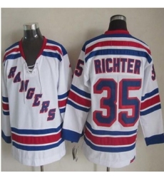 New York Rangers #35 Mike Richter White CCM Throwback Stitched NHL Jersey