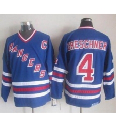 New York Rangers #4 Ron Greschner Blue CCM Heroes Of Hockey Alumni Stitched NHL Jersey