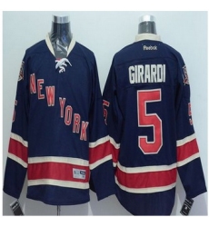 New York Rangers #5 Dan Girardi Navy Blue Alternate Stitched NHL Jersey