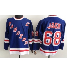 New York Rangers 68 Jagr Blue Jerseys Throwback