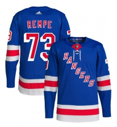 New York Rangers #73 Matt Rempe Men 2024 Hockey Blue Home Stitched Jersey