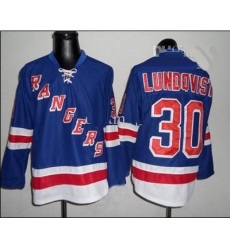 New York Rangers Jerseys #30 Lundqvist Blue Jersey