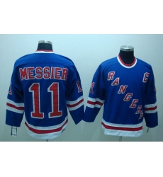 Rangers #11 Mark Messier Stitched Blue CCM Throwback NHL Jersey