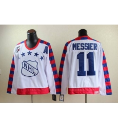 Rangers #11 Mark Messier White All Star CCM Throwback 75TH Stitched NHL Jersey