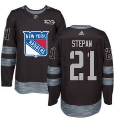 Rangers #21 Derek Stepan Black 1917 2017 100th Anniversary Stitched NHL Jersey