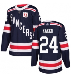 Rangers 24 Kaapo Kakko Navy Blue Authentic 2018 Winter Classic Stitched Hockey Jersey