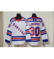 Rangers 30 Henrik Lundqvist White Adidas Jersey