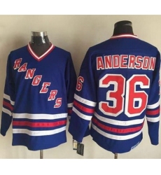 Rangers #36 Glenn Anderson Blue CCM Heroes of Hockey Alumni Stitched NHL Jersey