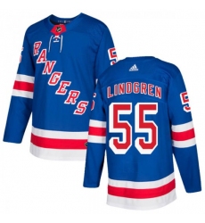 Ryan Lindgren New York Rangers Men Adidas Authentic Royal Blue Home Jersey
